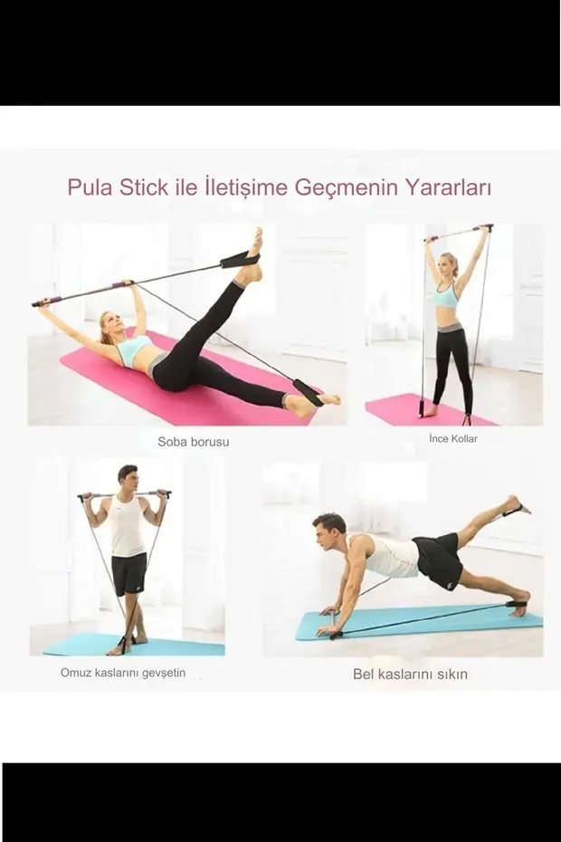 Squat Pilates Studio Evde Spor Egzersiz Çubuğu Kalça Basen Sıkılaştırıcı Pilates Barı Plates